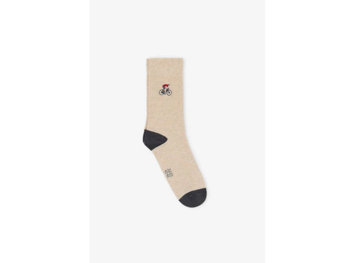 Chaussettes hautes fantaisies - Beige