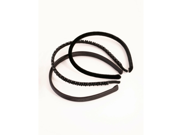 Beaded Velvet & Satin Headband Pack