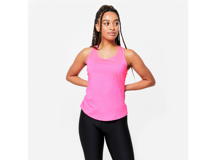 Débardeur dos nageur fitness cardio My Top Femme Rose