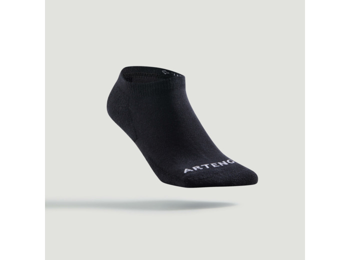 Chaussettes de tennis basses RS100 lot de 3 paires noir