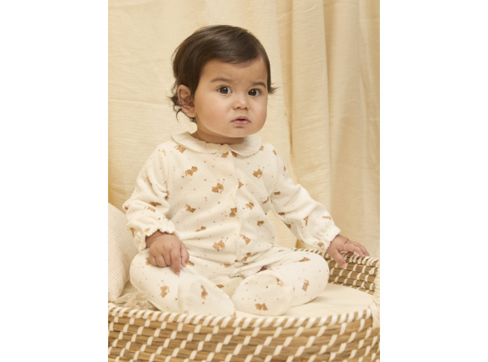 Dors-bien en velours imrpimé