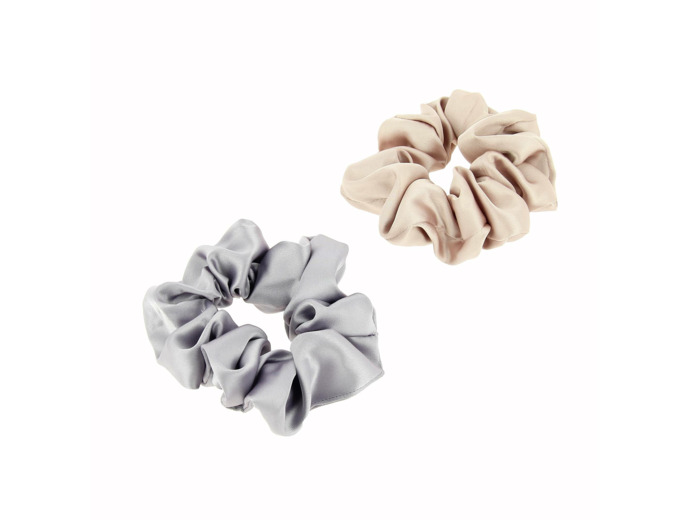 Chouchou effet satin rose et...