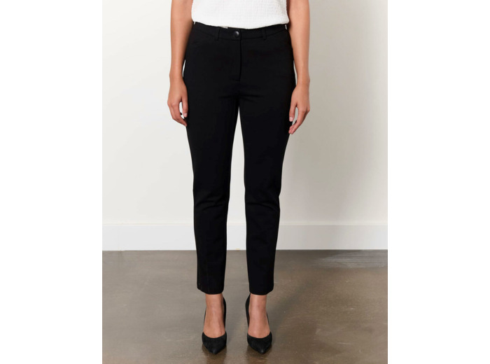 Pantalon 7/8 cigarette uni NOIR Femme