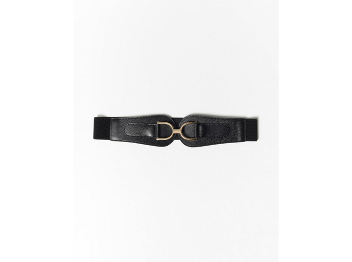 Ceinture large + de 5 cm unie NOIR Femme