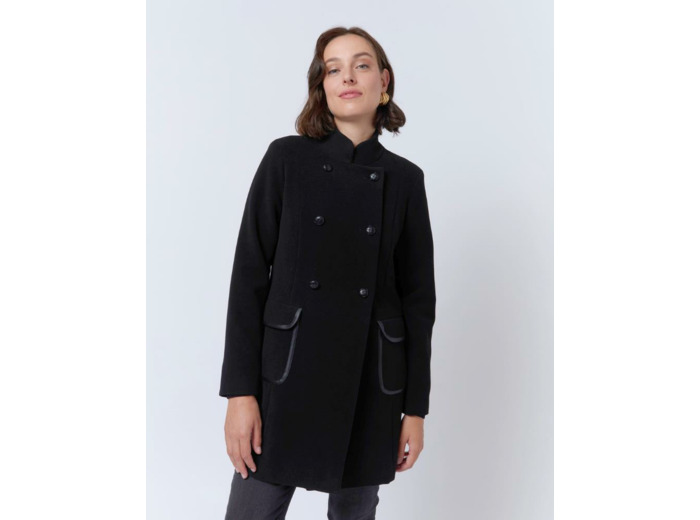 Manteau uni NOIR Femme