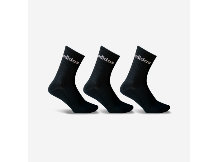 CHAUSSETTES DE SPORT HAUTES ADIDAS NOIR LOT DE 3