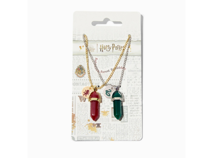 Collier en strass Gryffondor et Serpentard Harry Potter™ - Lot de 2