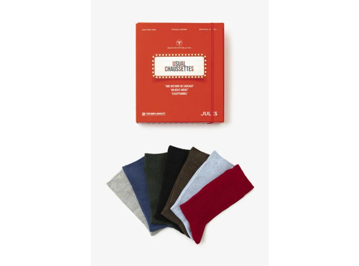 Coffret 7 paires de chaussettes unies - Multicolore