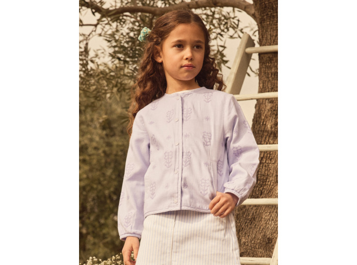 Veste violette brodée