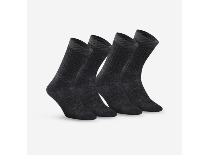 Chaussettes de randonnée chaudes, SH900 Mid noir