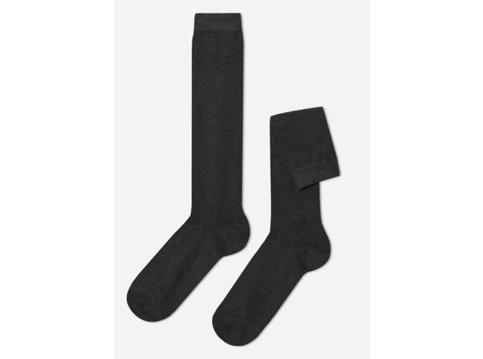 Chaussettes longues en coton thermique pour homme