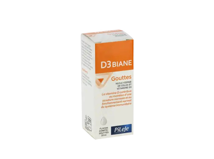 Pileje D3 Biane Gouttes - Vitamine D Flacon Compte-goutte 20ml