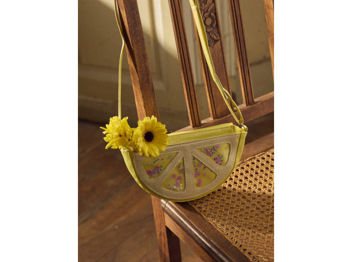 Sac citron à sequins