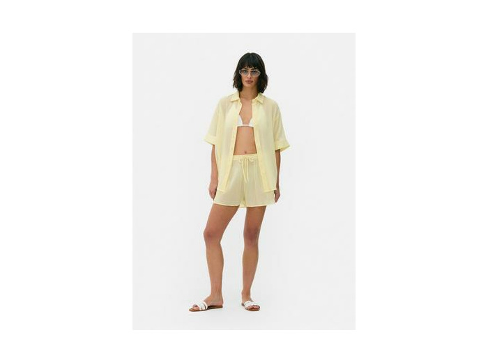 Chemise de plage froissée à boutons
