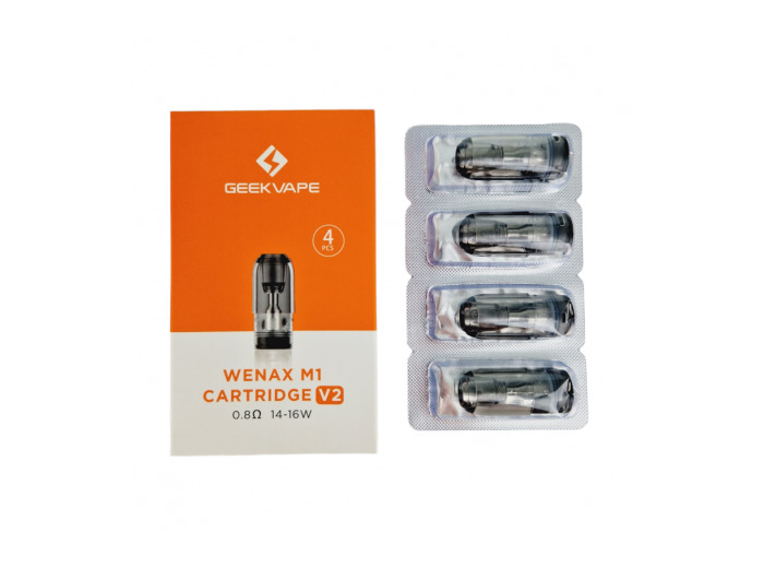 Pack de 4 pods 2ml Wenax M1 V2 + résistance GeekVape