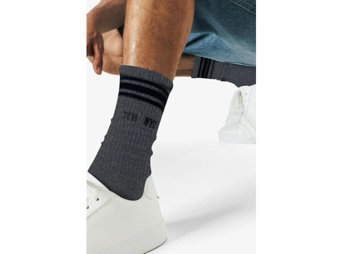 Chaussettes hautes de sport fantaisies - Gris moyen