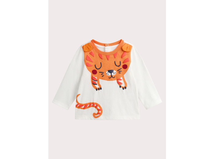 T-shirt à animation tigre pour bébé garçon