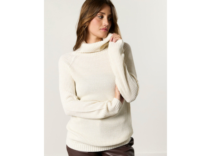 Pull épais brillant ECRU Femme