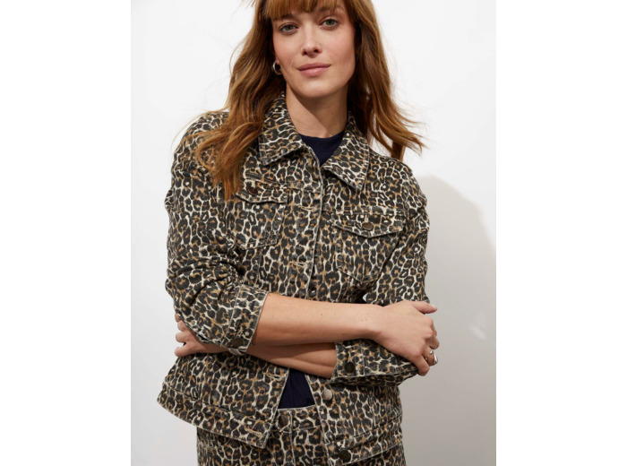 Blouson imprimé léopard BEIGE Femme