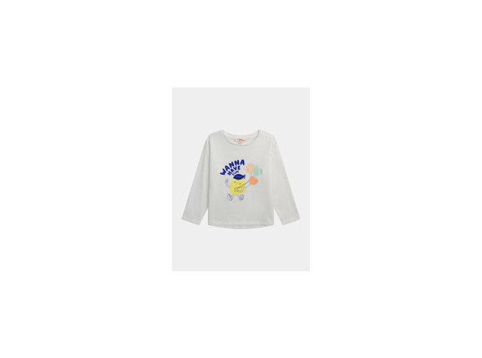 T-shirt manches longues animation citron pour fille