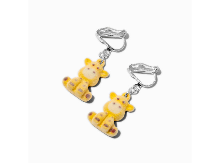 Pendantes à clip girafe duveteuses