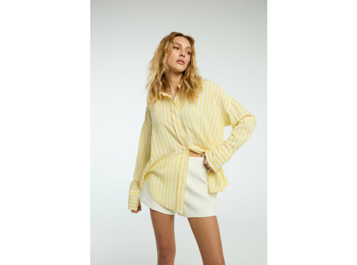 Blouse en lin mélangé