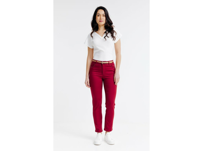 Pantacourt coton et ceinture