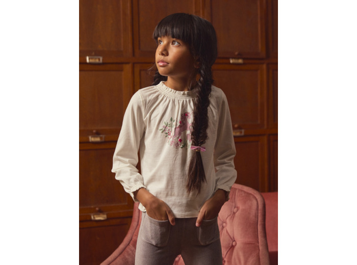 T-shirt licorne et fleurs