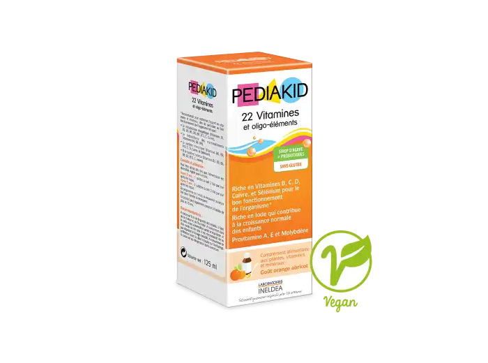 Pédiakid 22 Vitamines Et Oligo-eléments Sirop Abricot Orange 125ml