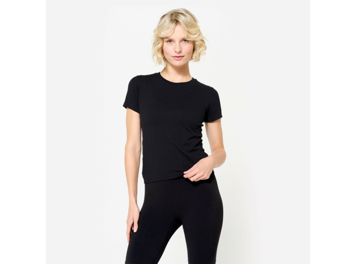 T-Shirt à Manches Courtes et Respirant pour Femme - Noir