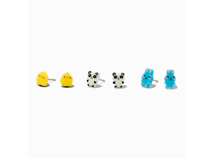 Clous d'oreilles panda, poussin et lapin