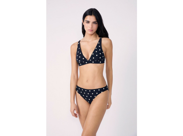 Culotte bikini bas de maillot à pois