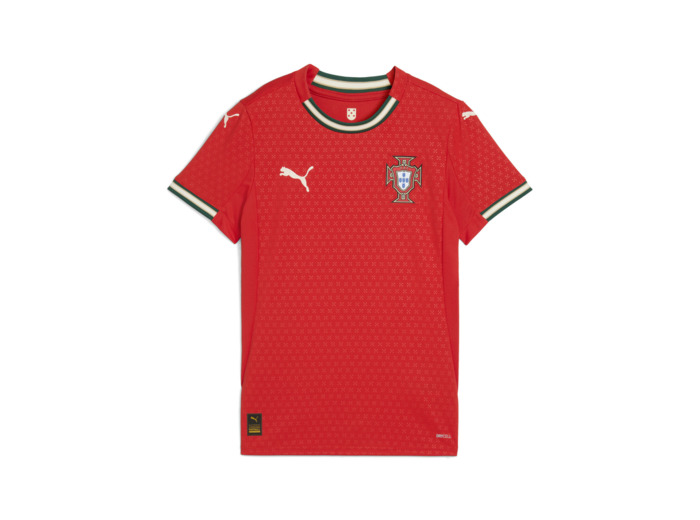 Maillot Home Portugal 2025 Femme PUMA Sport Red Sugared Almond Beige
