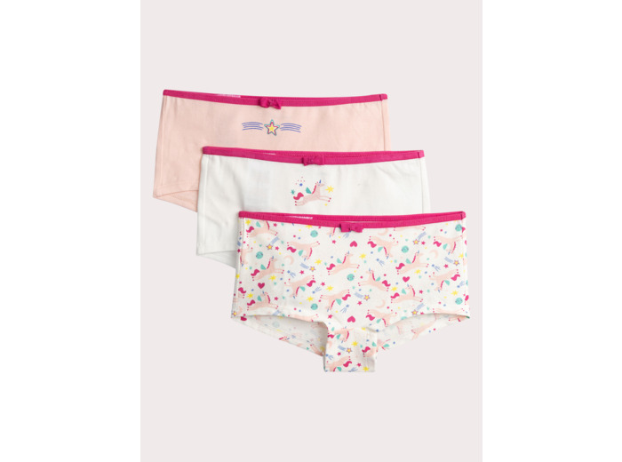 Lot de 3 shorty à imprimé fantaisie pour fille
