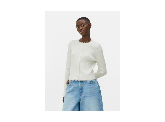 Gilet à finitions en dentelle