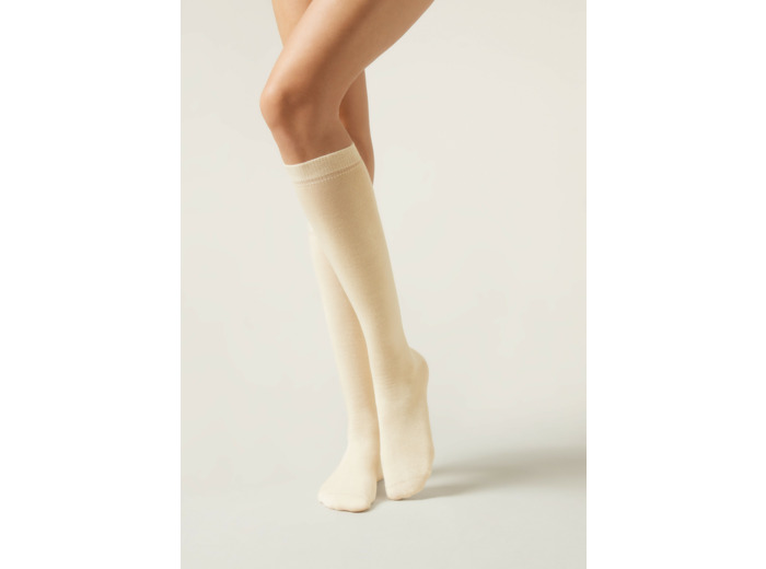 Chaussettes Longues en Laine et Coton