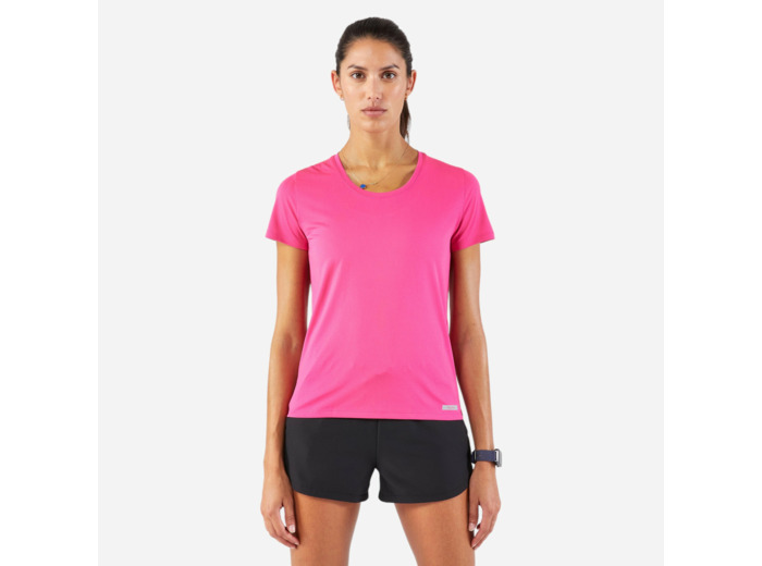 T-shirt de Running respirant Femme - KIPRUN Run 100 rose fuchsia