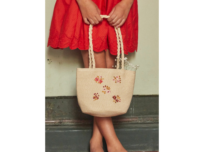 Sac en paille brodé