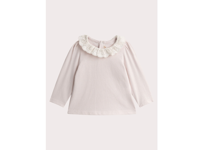 Brassière rose à manches longues pour bébé fille