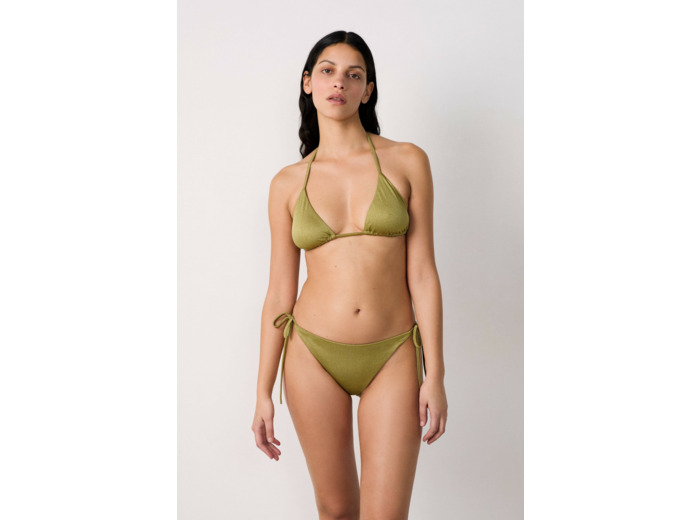 Bikini brésilien à nouer bas de maillot pailleté