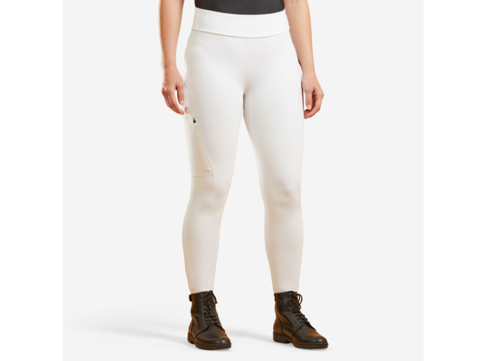 Legging de concours équitation fullgrip Femme - 500 blanc