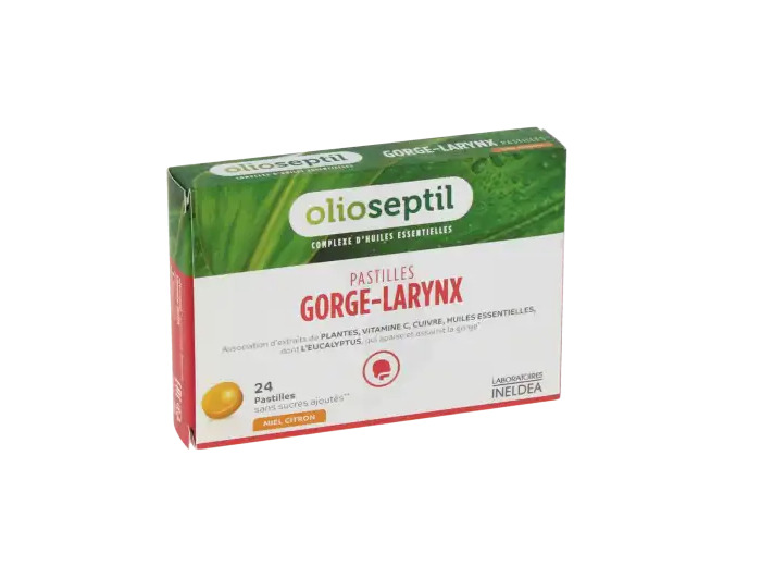 Olioseptil Pastille Gorge Larynx Miel Citron