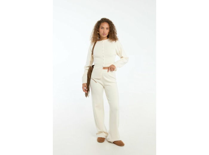 Pantalon large en maille