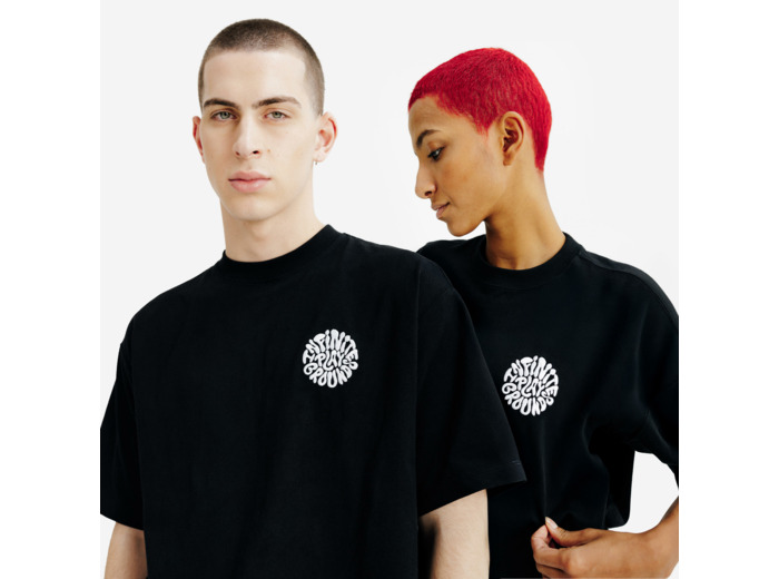 T-shirt graphique mixte, Elementals, noir