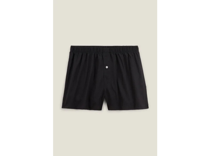 Caleçon uni en coton - Noir