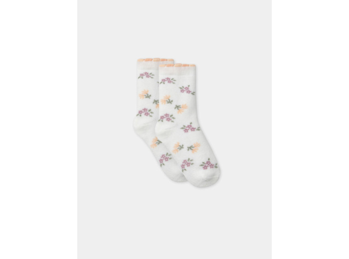 Chaussettes bouclette fleur