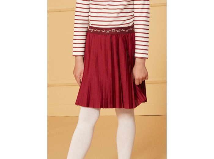 Jupe plisséee rouge
