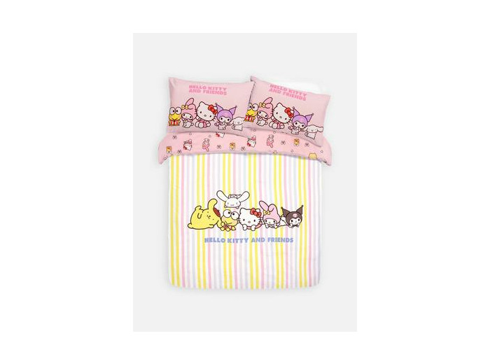Parure de lit double réversible Hello Kitty and Friends