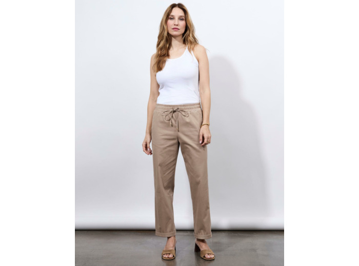 Pantalon 7/8 Barrel uni BEIGE Femme