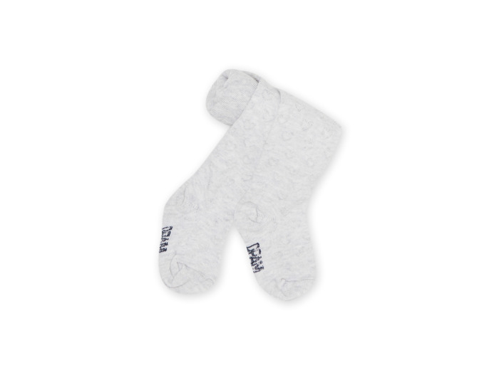 Collant gris chiné bébé fille